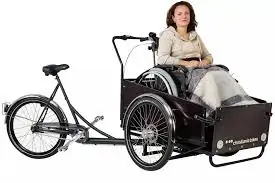 E-Christiania Bike S-Box für Rollstühle zu Mieten bei Blåvand Bike