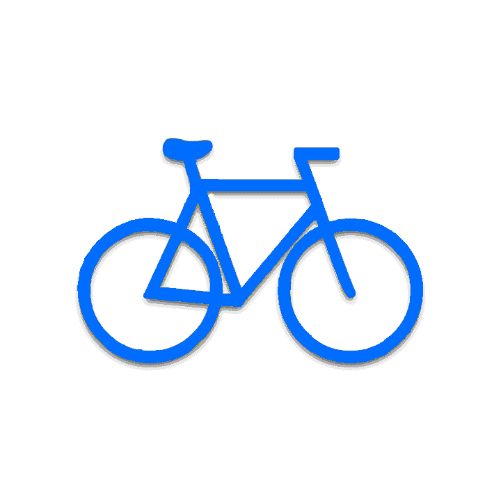 blå cykel